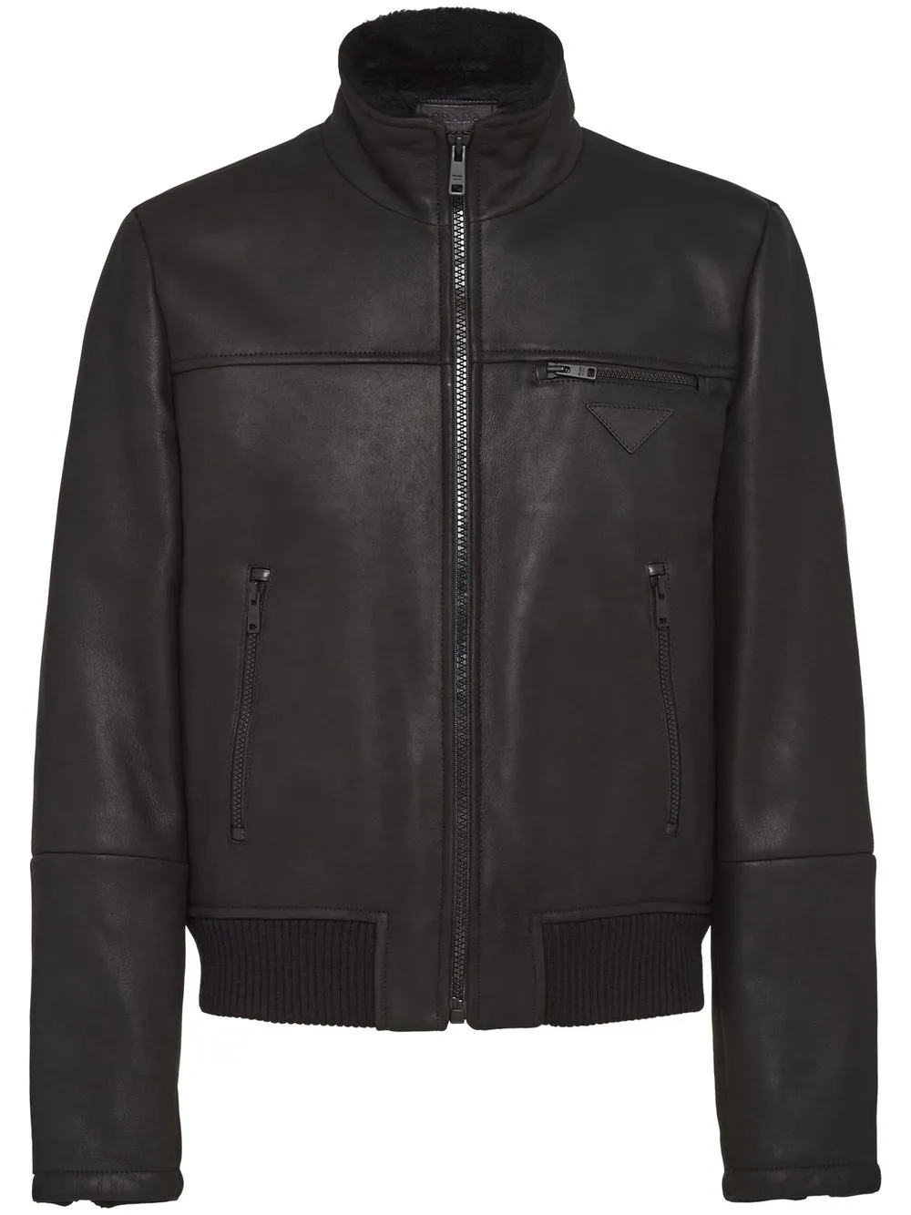 

Prada sheepskin bomber jacket - Black