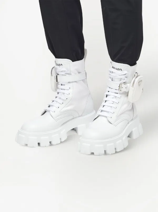 Prada pouch combat outlet boots