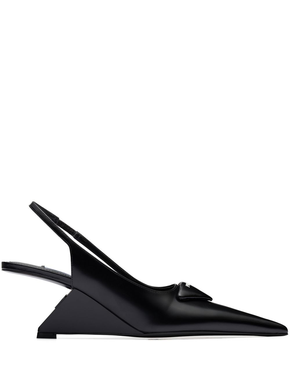 

Prada 70mm slingback block heel pumps - Black