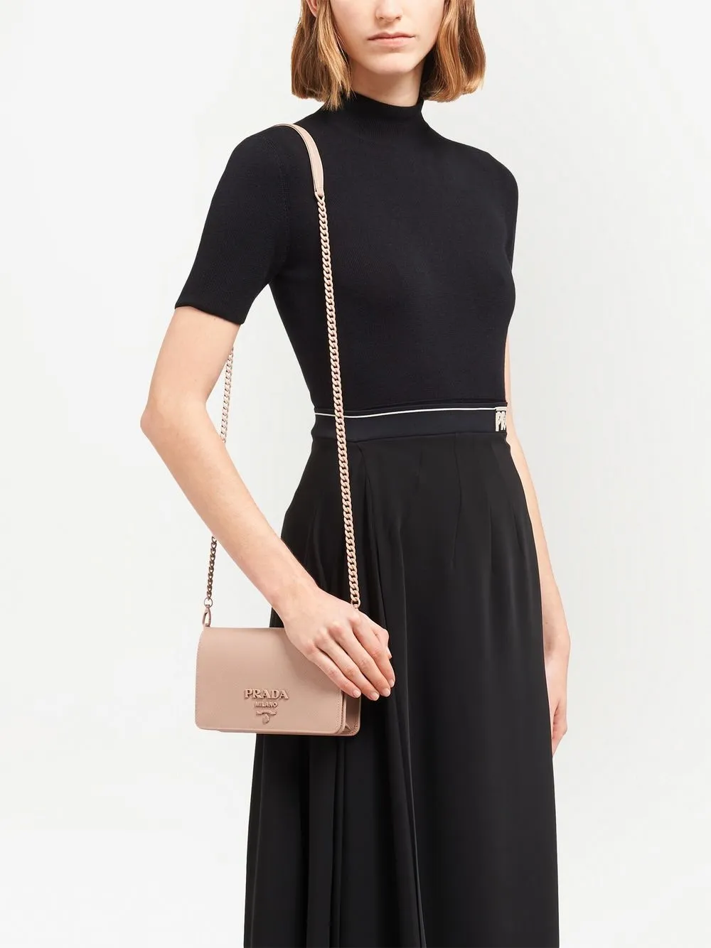 Prada Bolsa Mini Com Placa De Logo Farfetch