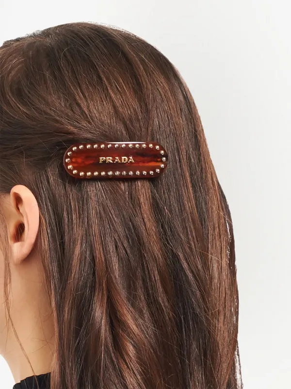 PRADA ロゴ ヘアクリップ プラダ PRADA PRADA ヘアピン 1IF051 2BA6 ヘアクリップ
