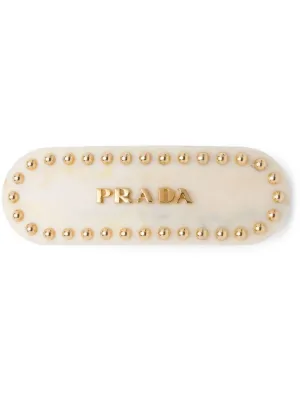 Womens Headbands and Hair Accessories | Prada Leather hair clip • Bierzohub