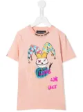 Vision Of Super Kids Baby Drawing Clown-print T-shirt - Pink