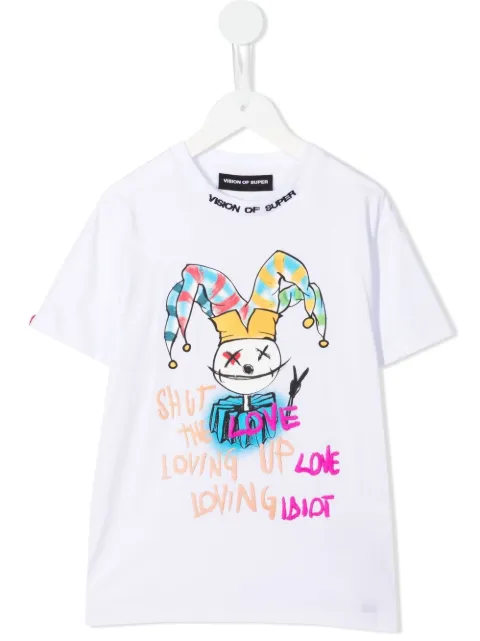 Vision Of Super Kids playera con estampado Baby Drawing Clown