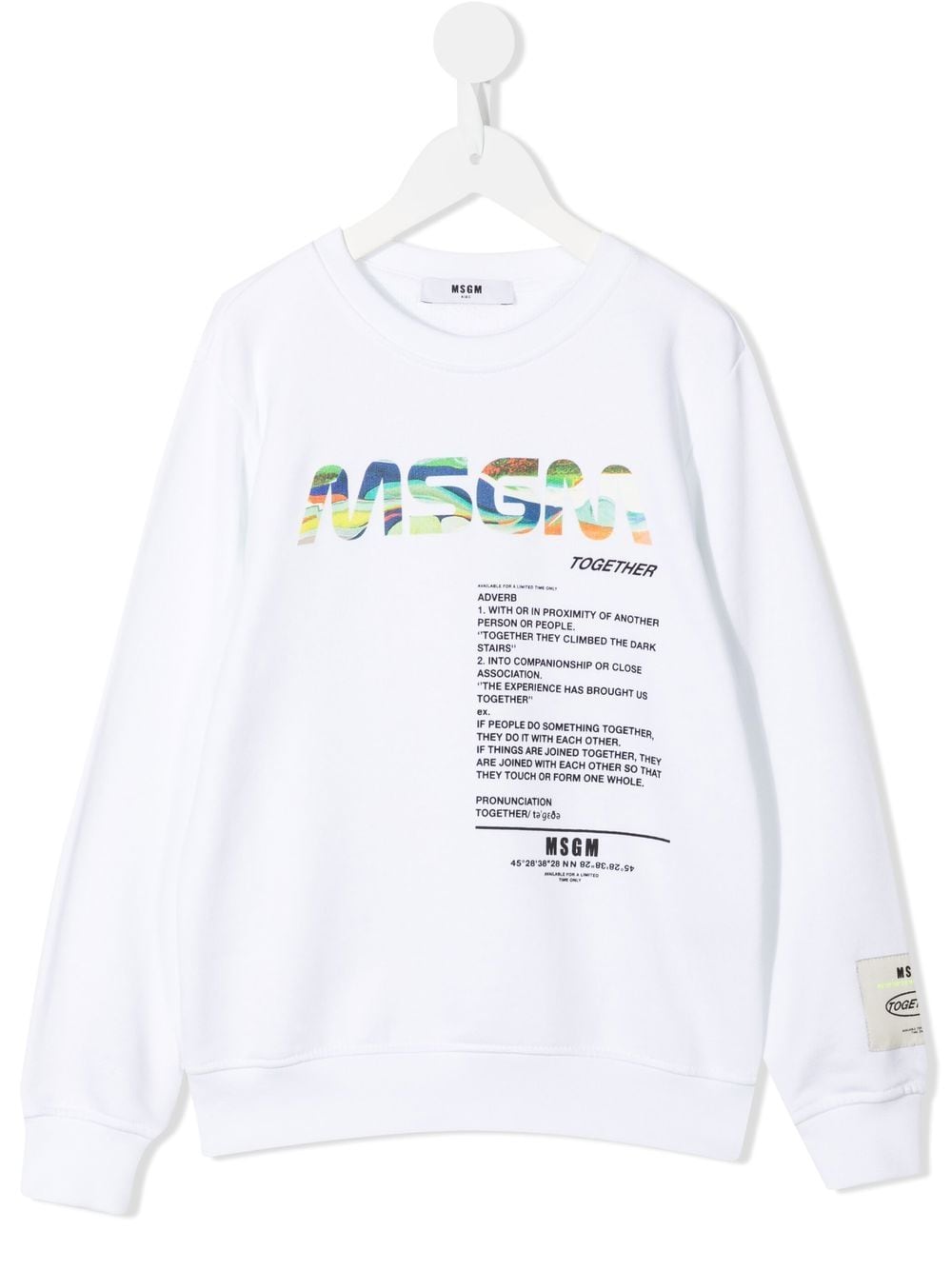 Msgm Logo-print Sweatshirt In Weiss