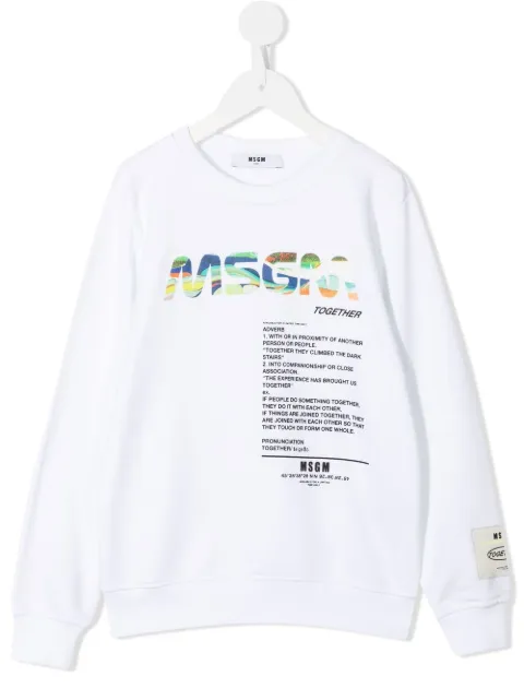 MSGM Kids sweat à logo imprimé