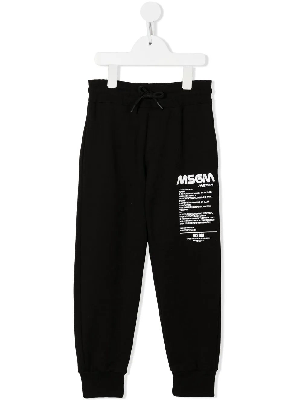 

MSGM Kids pants con logo estampado - Negro