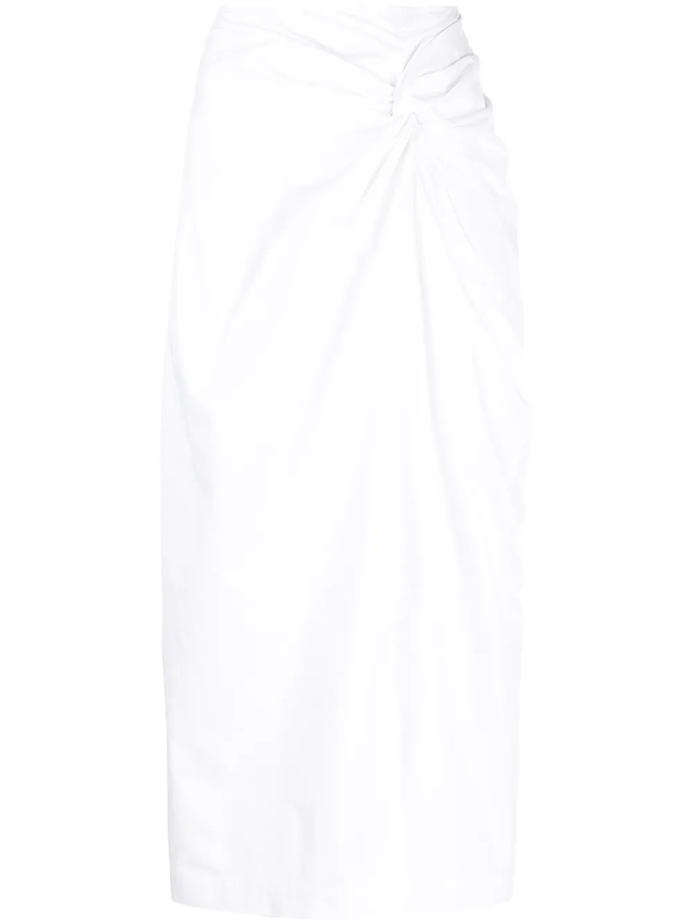 

ANINE BING falda midi asimétrica drapeada - Blanco