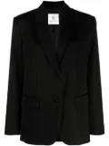 ANINE BING Classic single-breasted wool blazer - Black