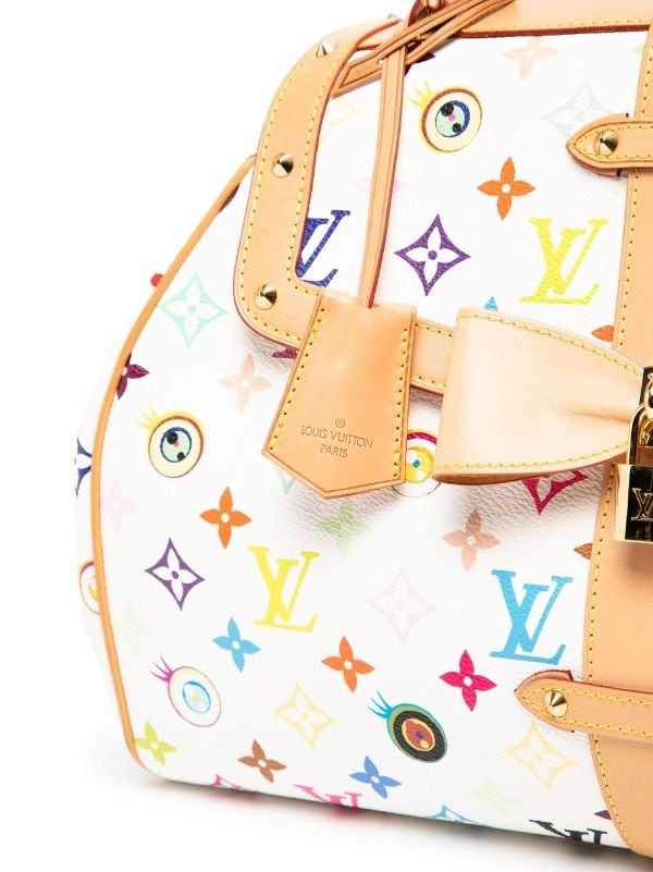 Takashi Murakami x Louis Vuitton White Monogram Multicolore Eye Love You  Handbag