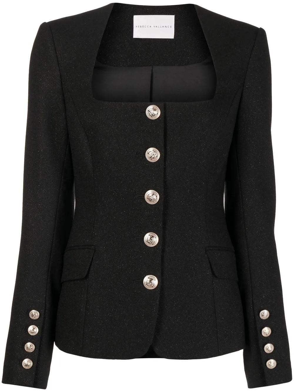 

Rebecca Vallance Pfeiffer buttoned square-neck jacket - Black