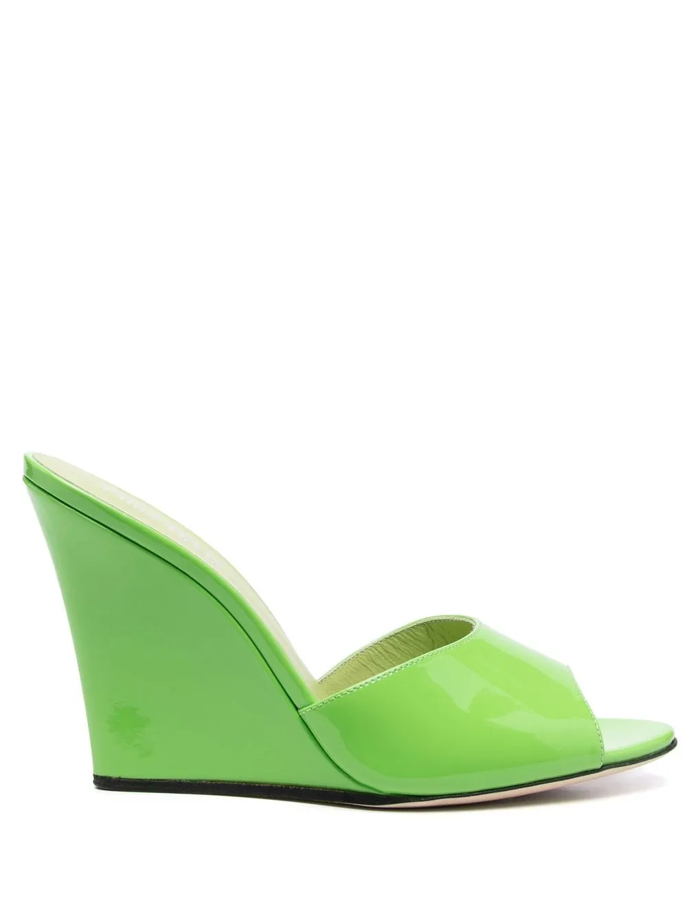Paris Texas Wanda Wedge Mules In Green