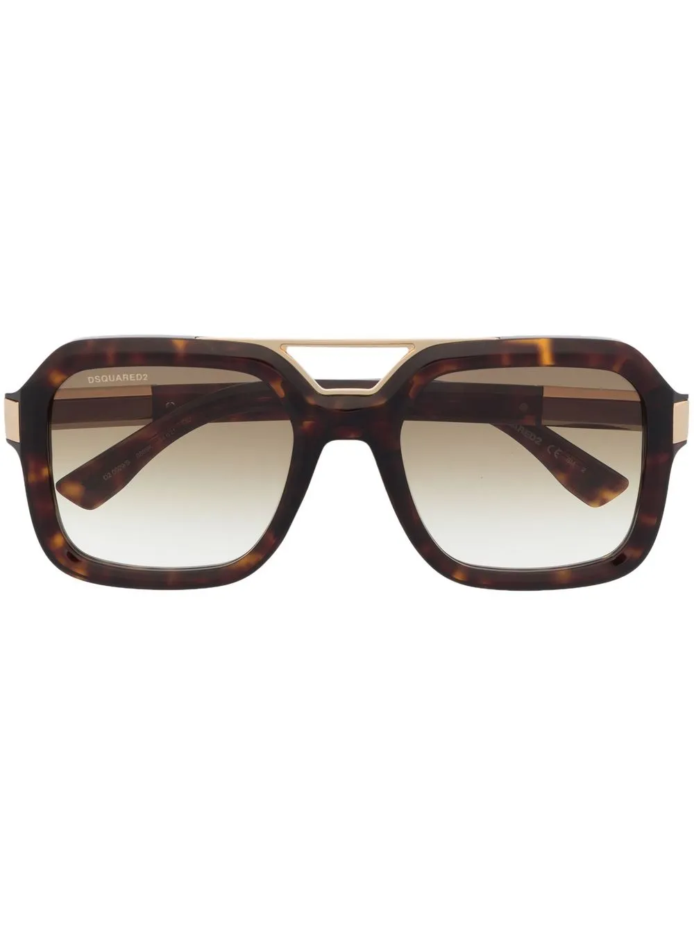 

Dsquared2 Eyewear lentes de sol con armazón estilo piloto de efecto carey - Marrón