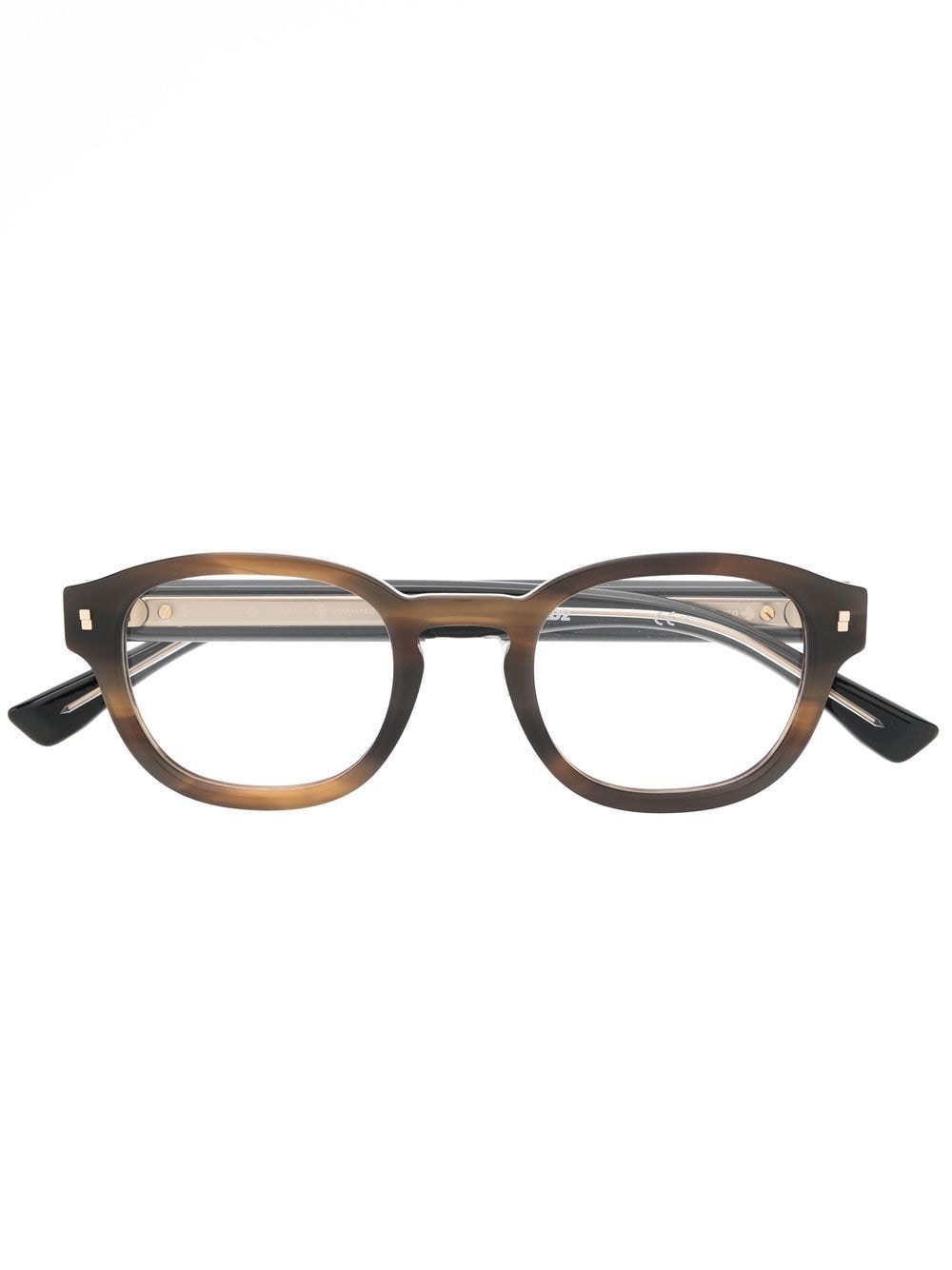 dsquared2 eyewear lunettes de vue à logo imprimé - marron