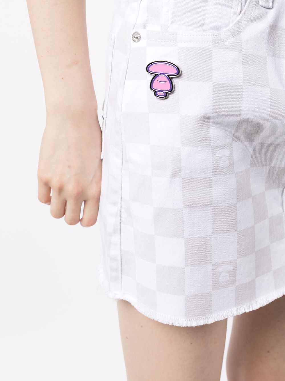 AAPE by *A Bathing Ape Check-Print Short Skirt