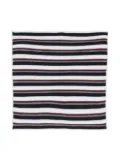 Barrie striped knitted scarf - White