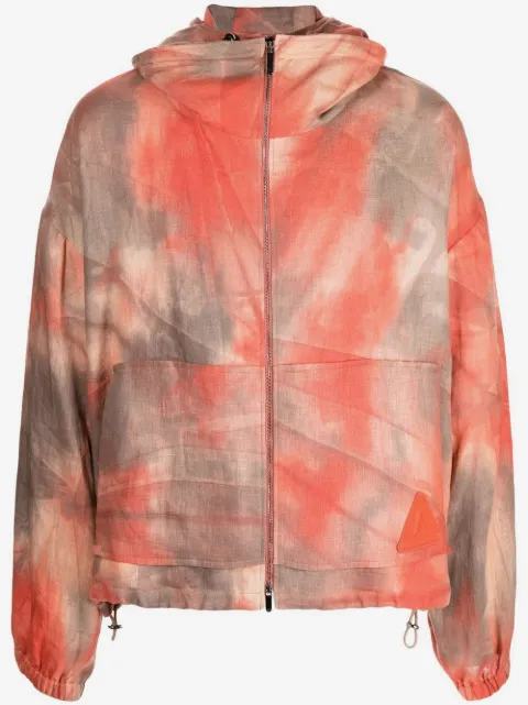 Emporio Armani tie-dye hooded jacket