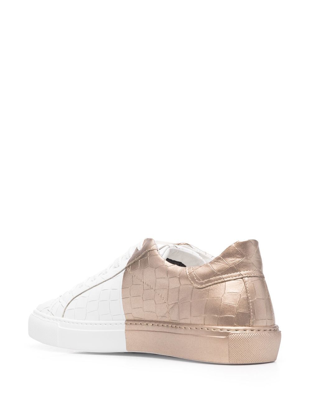 Shop Hide & Jack Metallic-finish Low Top Sneakers In Neutrals