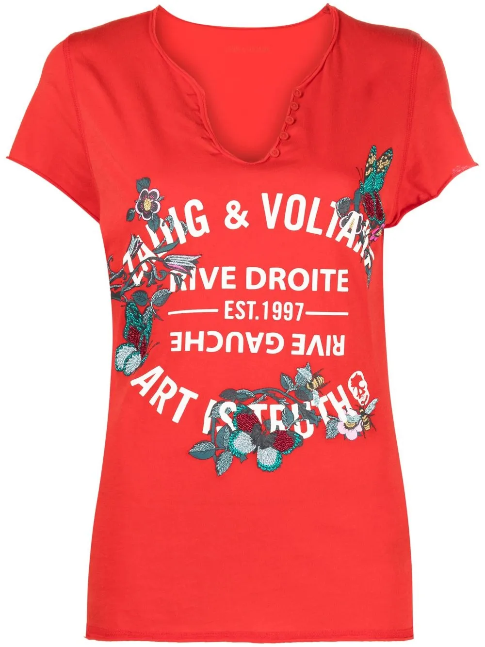 

Zadig&Voltaire playera con estampado gráfico - Rojo