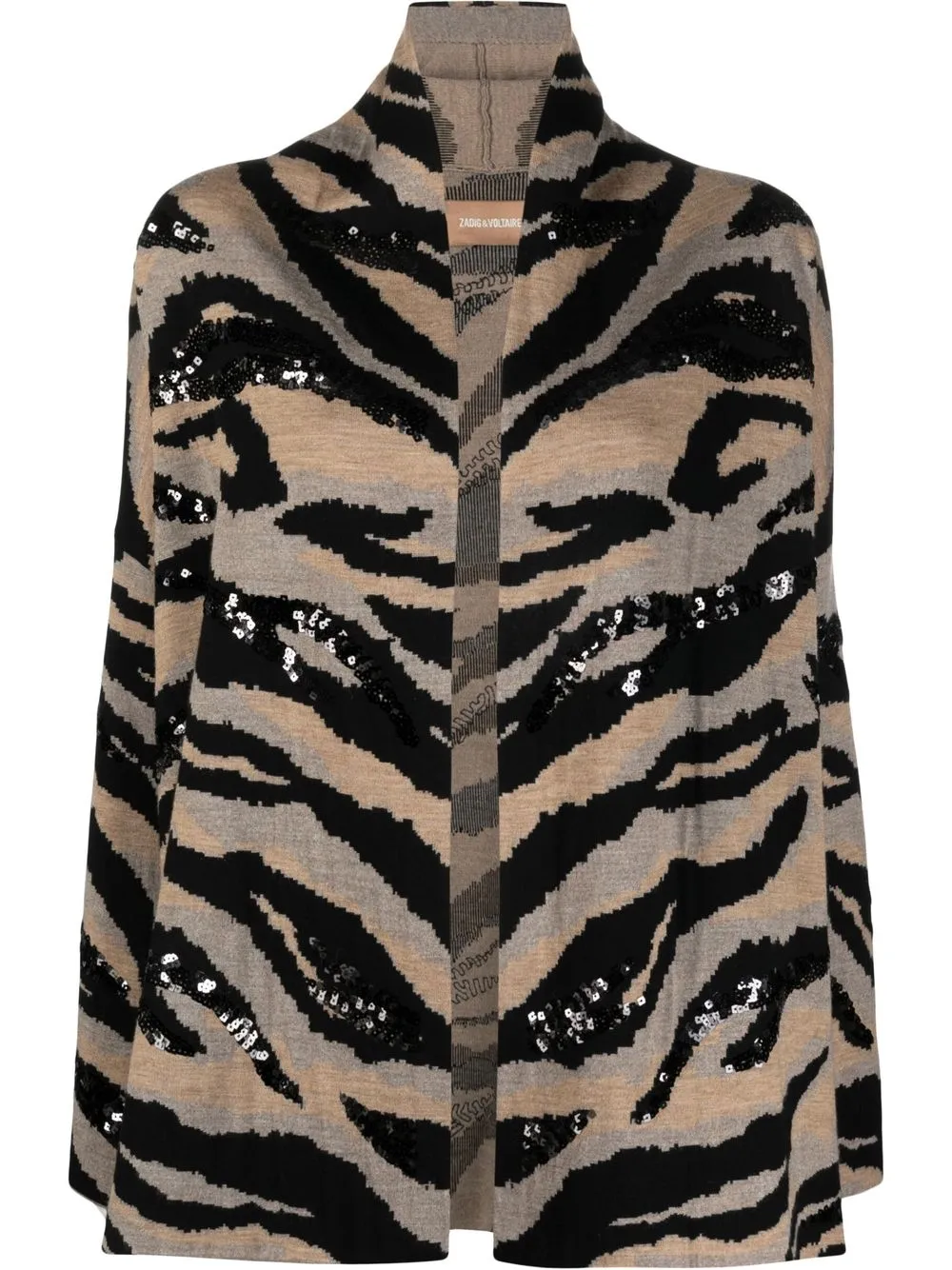 

Zadig&Voltaire sequin-embellished cardi-coat - Brown