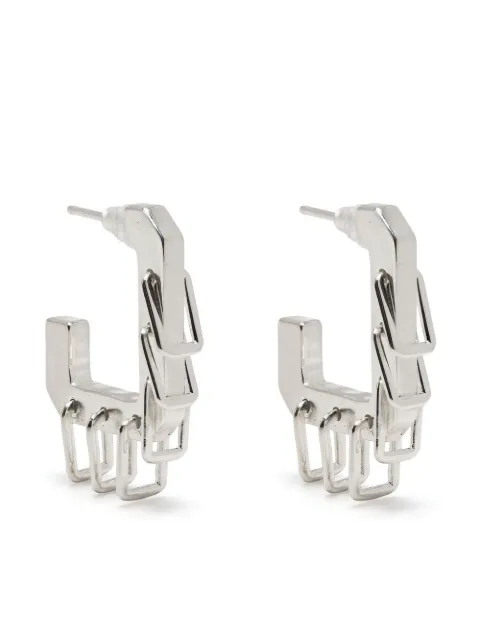 Zadig&Voltaire multi-hoop drop earrings