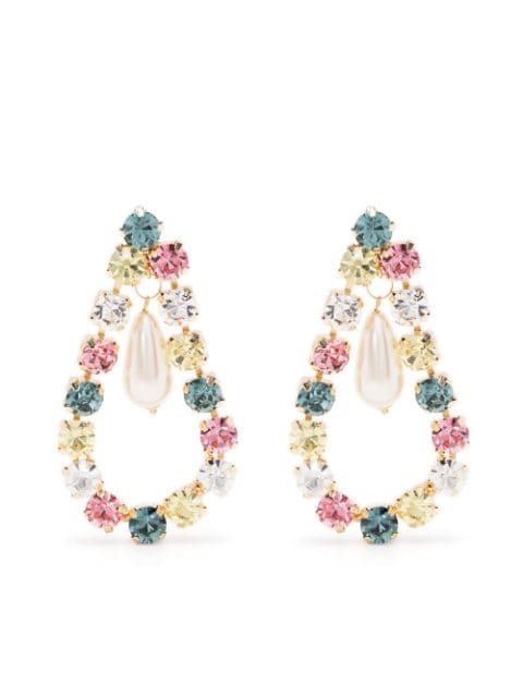 Rosantica Pastello crystal-embellished teardrop earrings