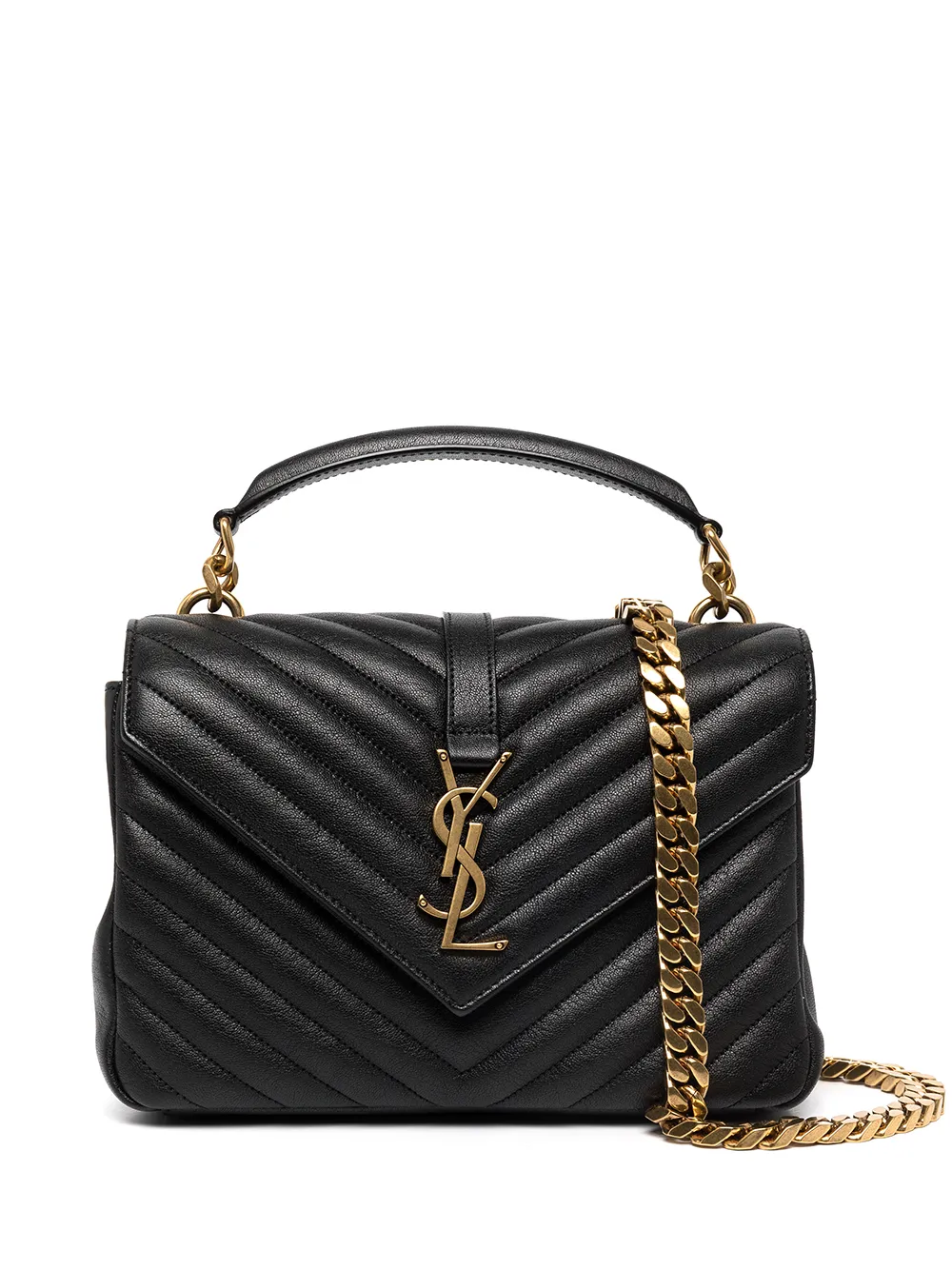 College Large Shoulder Bag in Black - Saint Laurent