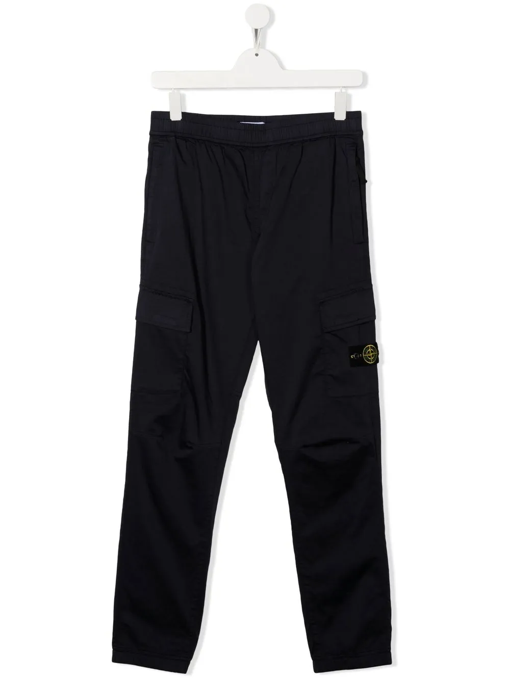 

Stone Island Junior side logo-patch detail trousers - Blue