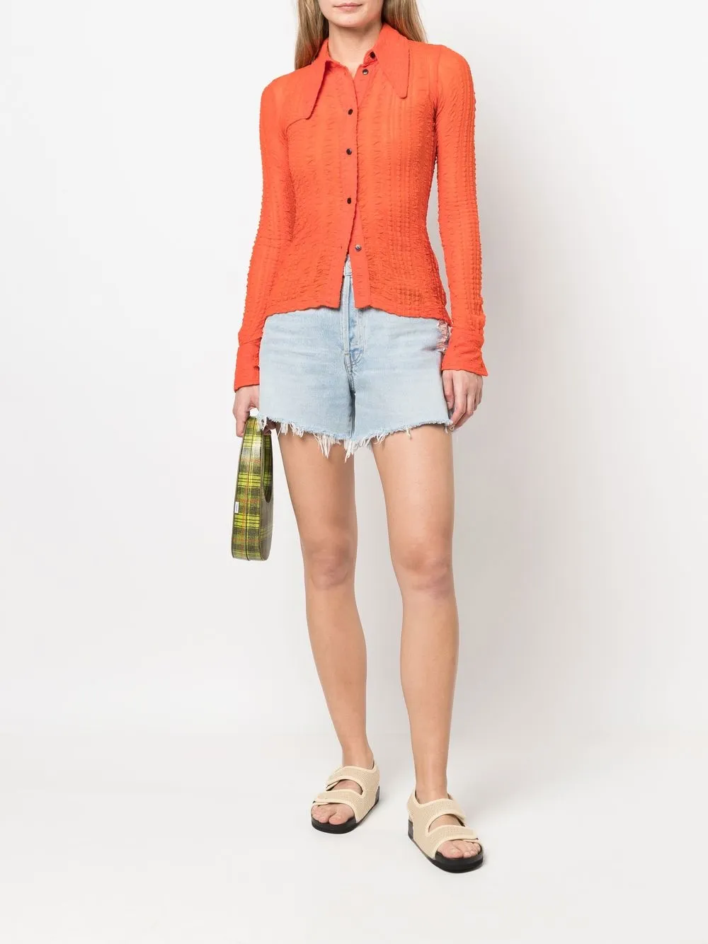 Image 2 of GANNI jersey-lace shirt