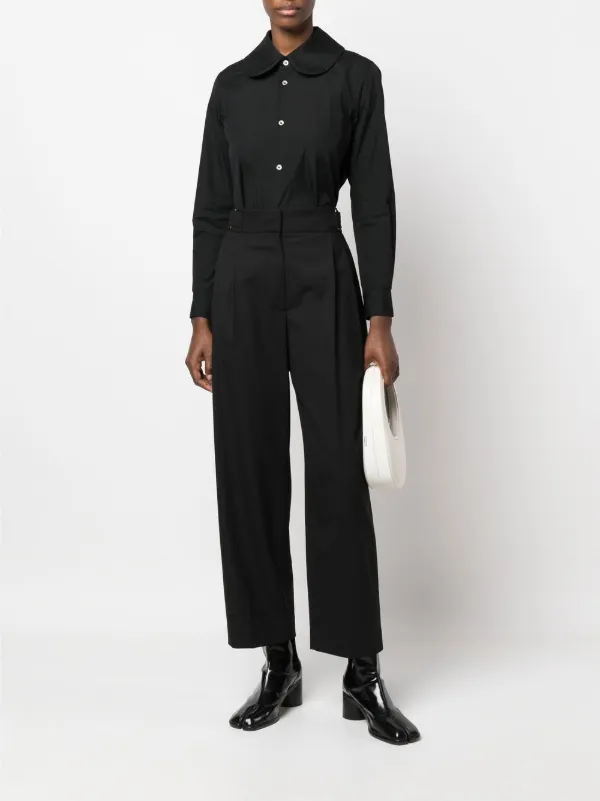 Comme Des Garçons Pre-Owned 2000s Peter Pan-collar Shirt | Black 