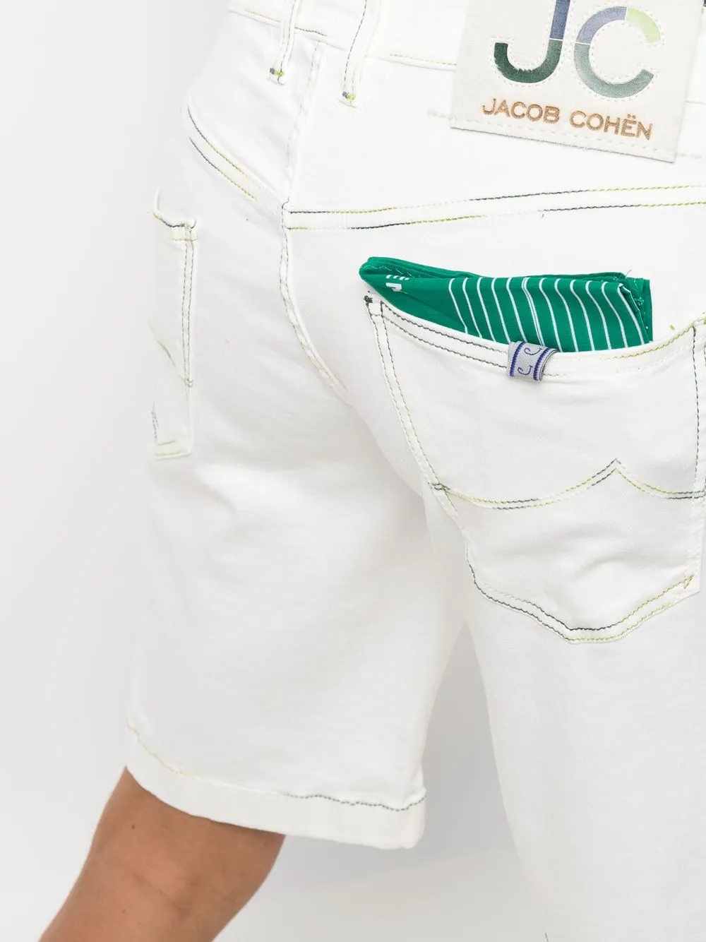 Contrasting-Stitch Detail Shorts