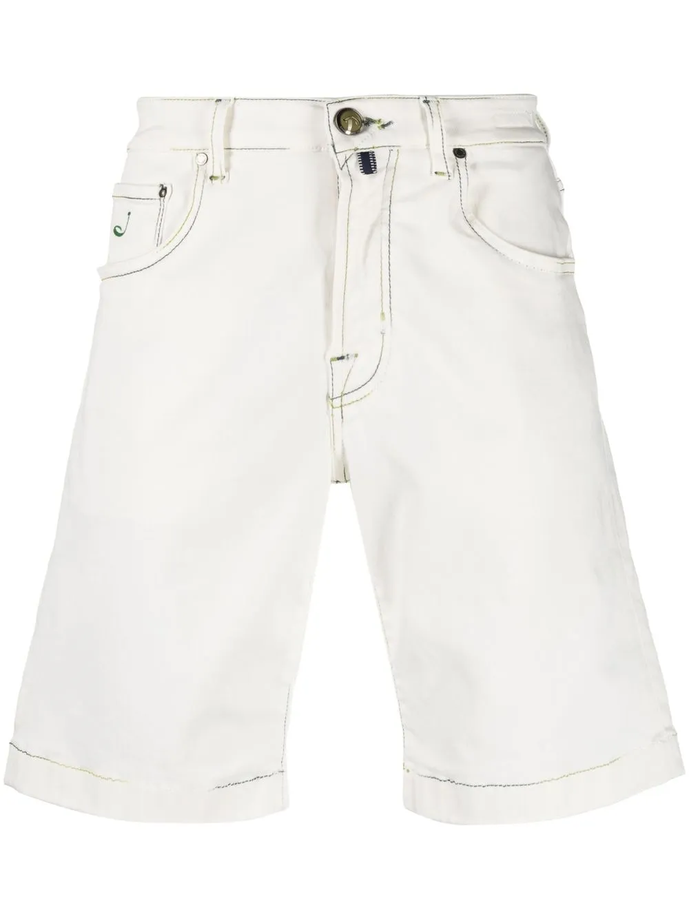 

Jacob Cohën contrasting-stitch detail shorts - White