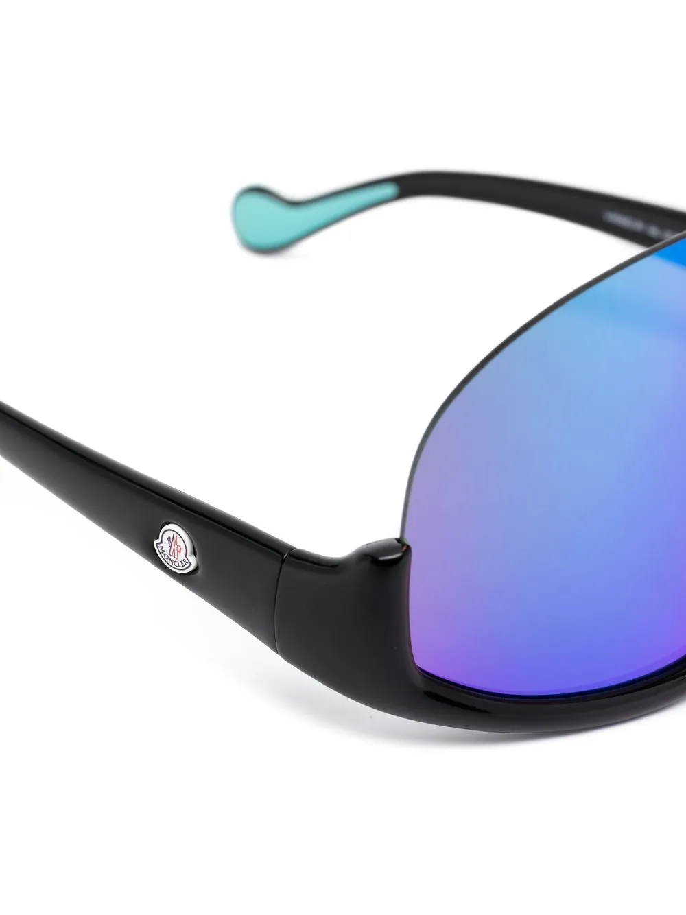 Moncler Shield-frame Sunglasses In Black