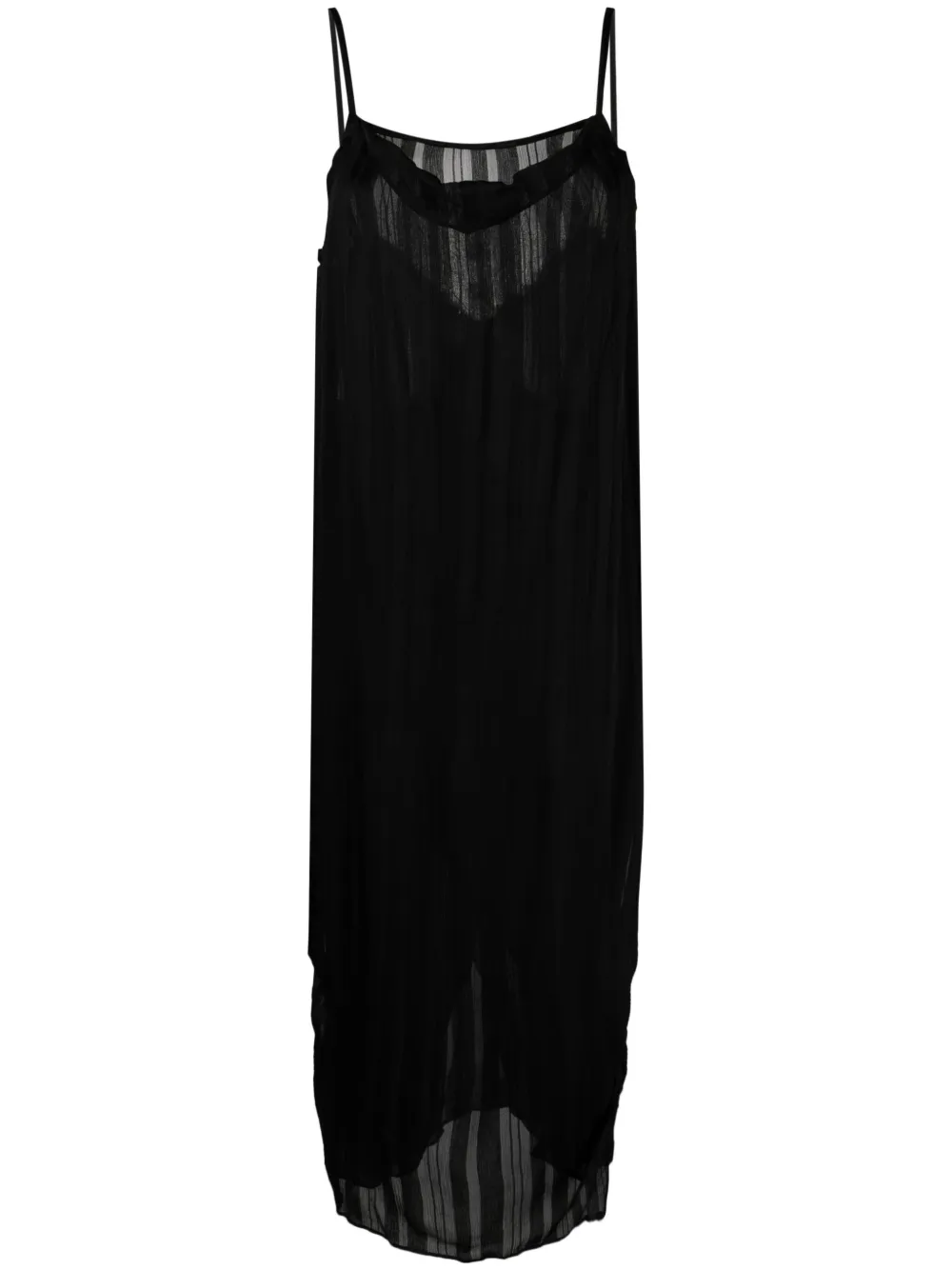 

IRO vestido midi sin mangas con cuello en U - Negro