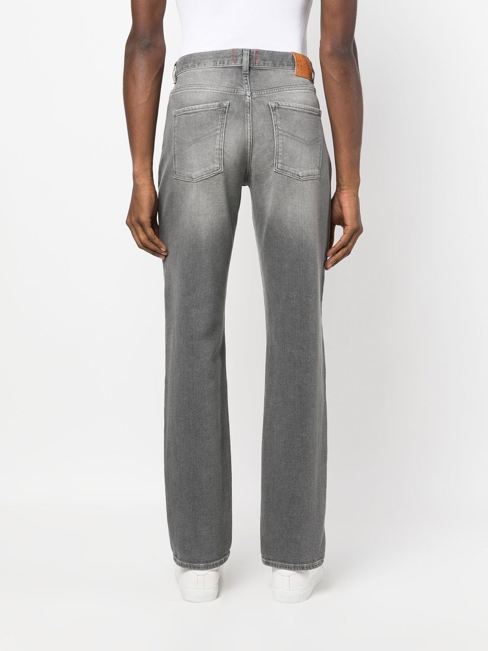 Shop Zadig & Voltaire Stonewashed Straight-leg Jeans In Grey