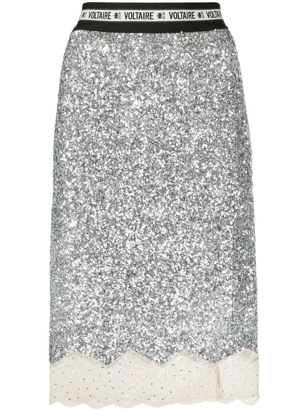 

Zadig&Voltaire falda midi con lentejuelas - Gris