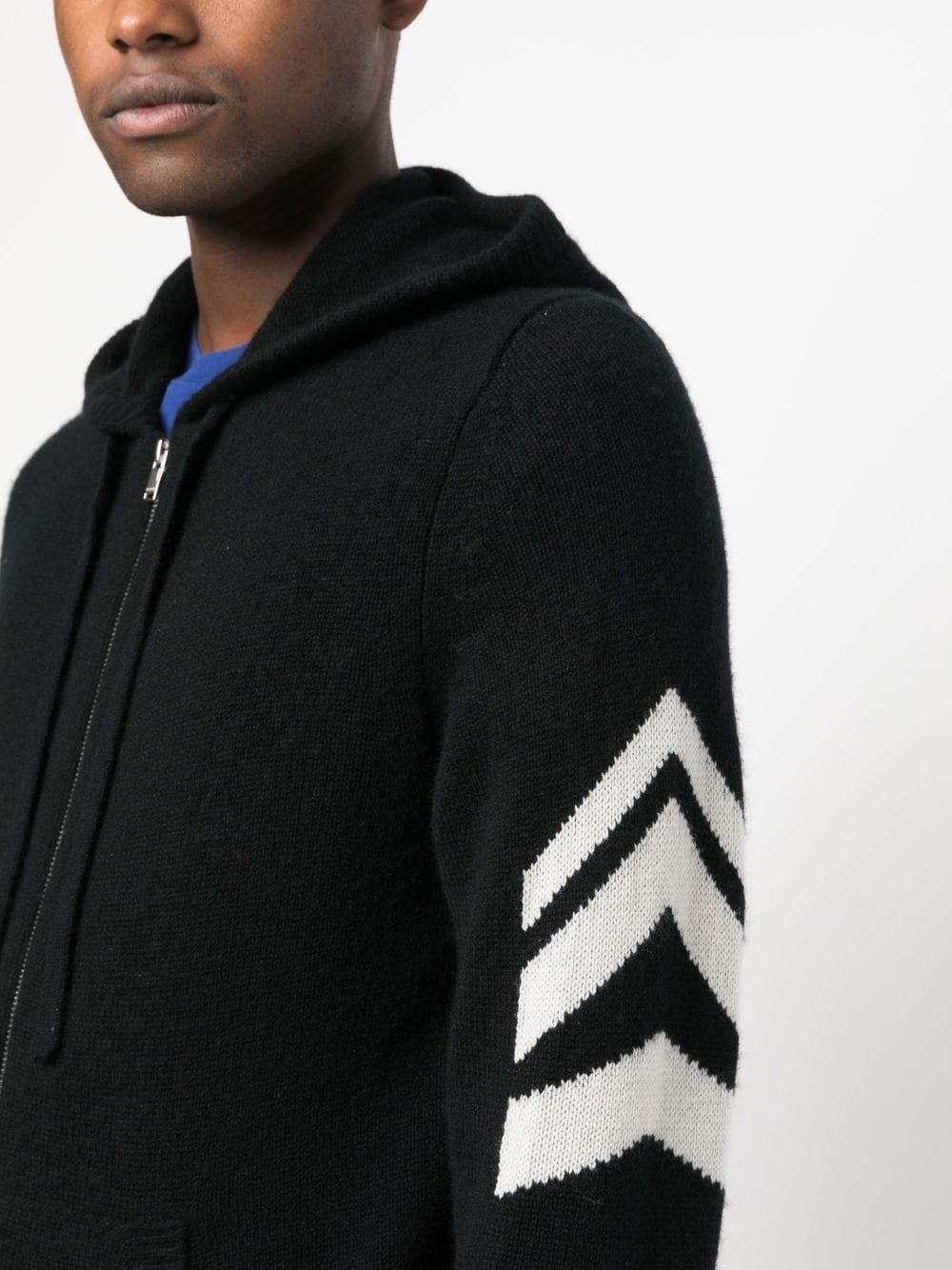 Shop Zadig & Voltaire Cashmere Zip-up Hoodie In Black