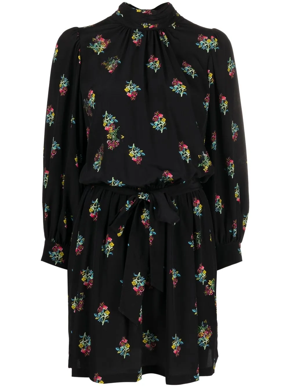 

Zadig&Voltaire Rivali floral-print silk dress - Black