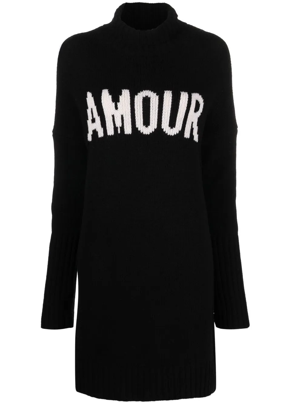 

Zadig&Voltaire logo-intarsia knitted dress - Black