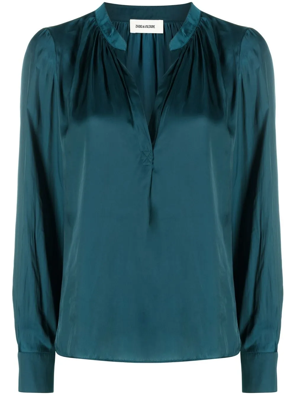 

Zadig&Voltaire blusa con cuello mao - Verde