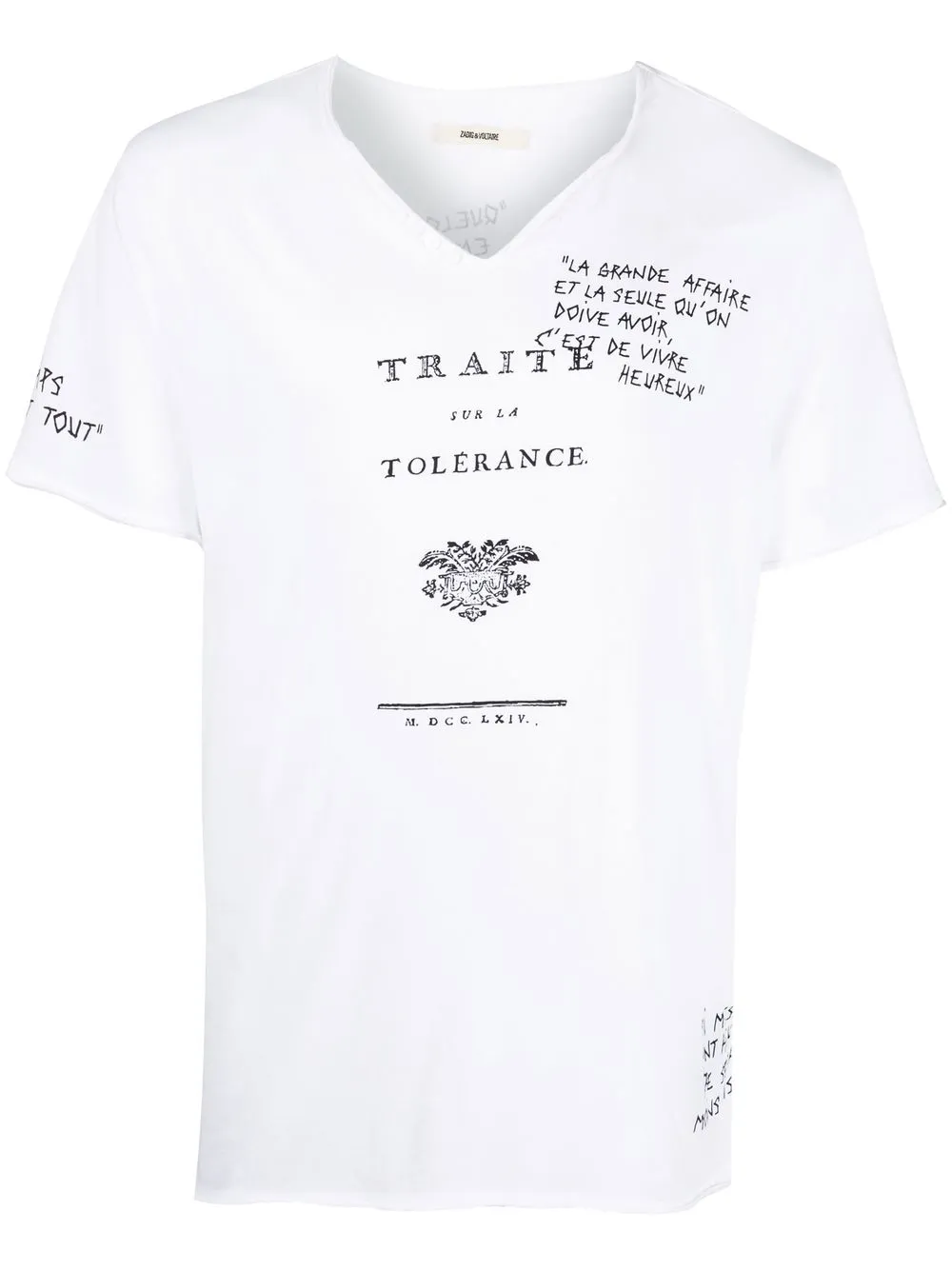 

Zadig&Voltaire playera con estampado gráfico - Blanco