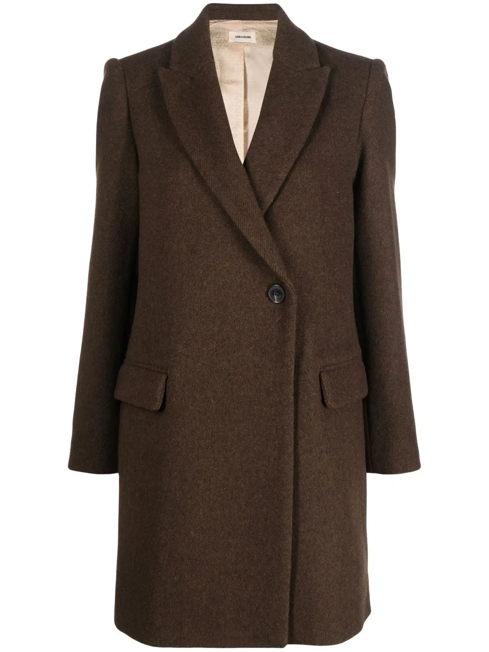 

Zadig&Voltaire button-front midi coat - Brown