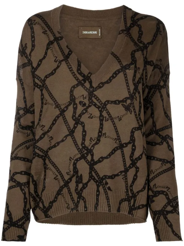 Zadig\u0026Voltaire Brumy chain-print Jumper 