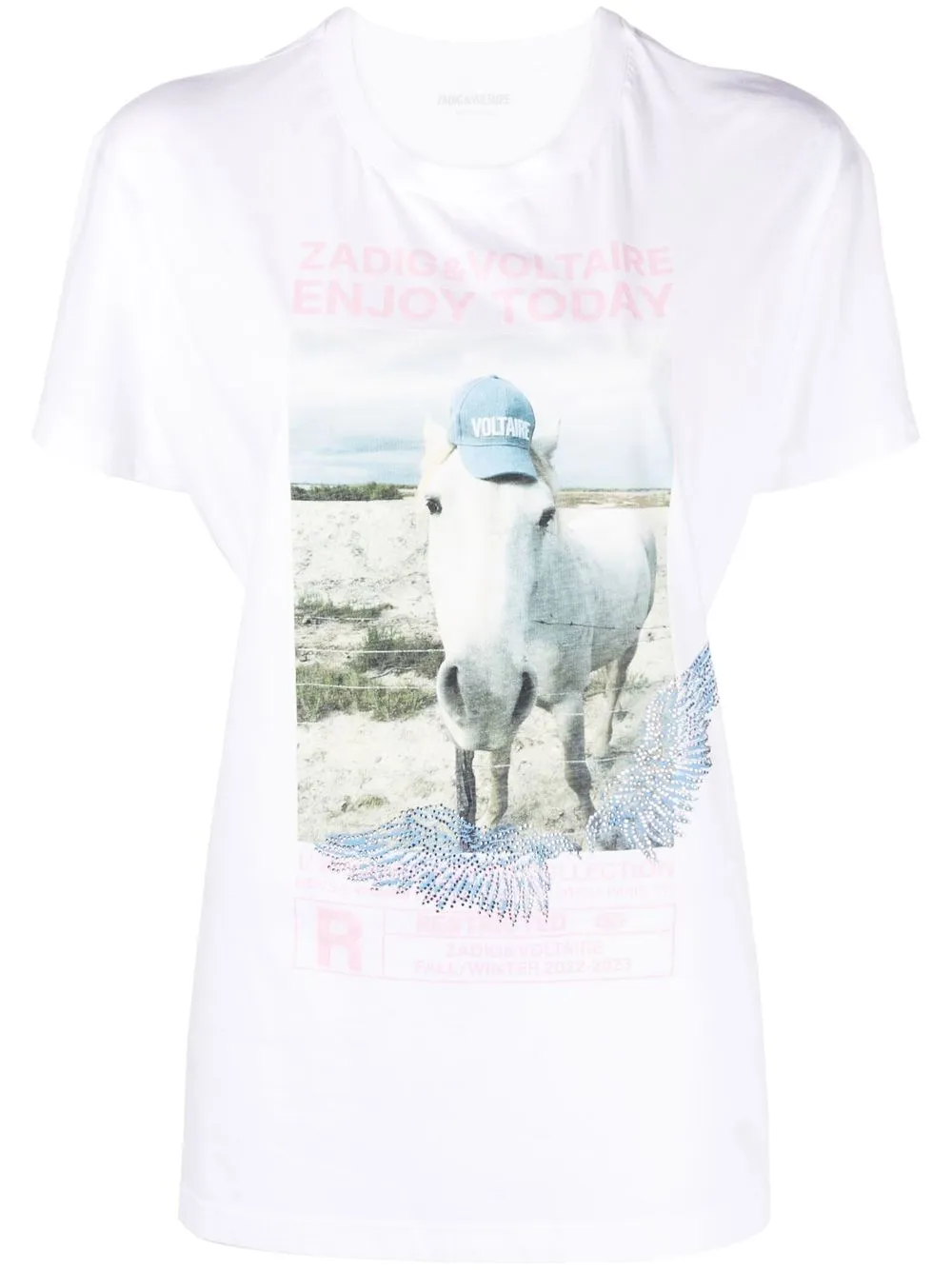 

Zadig&Voltaire playera con estampado gráfico - Blanco