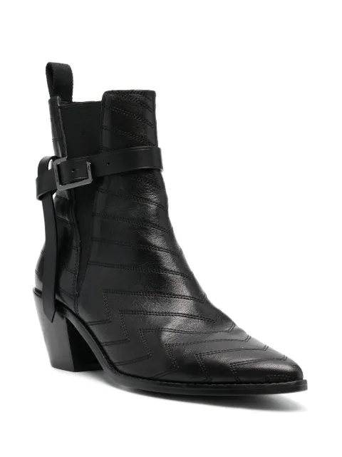 Zadig&Voltaire leather cuban ankle boots