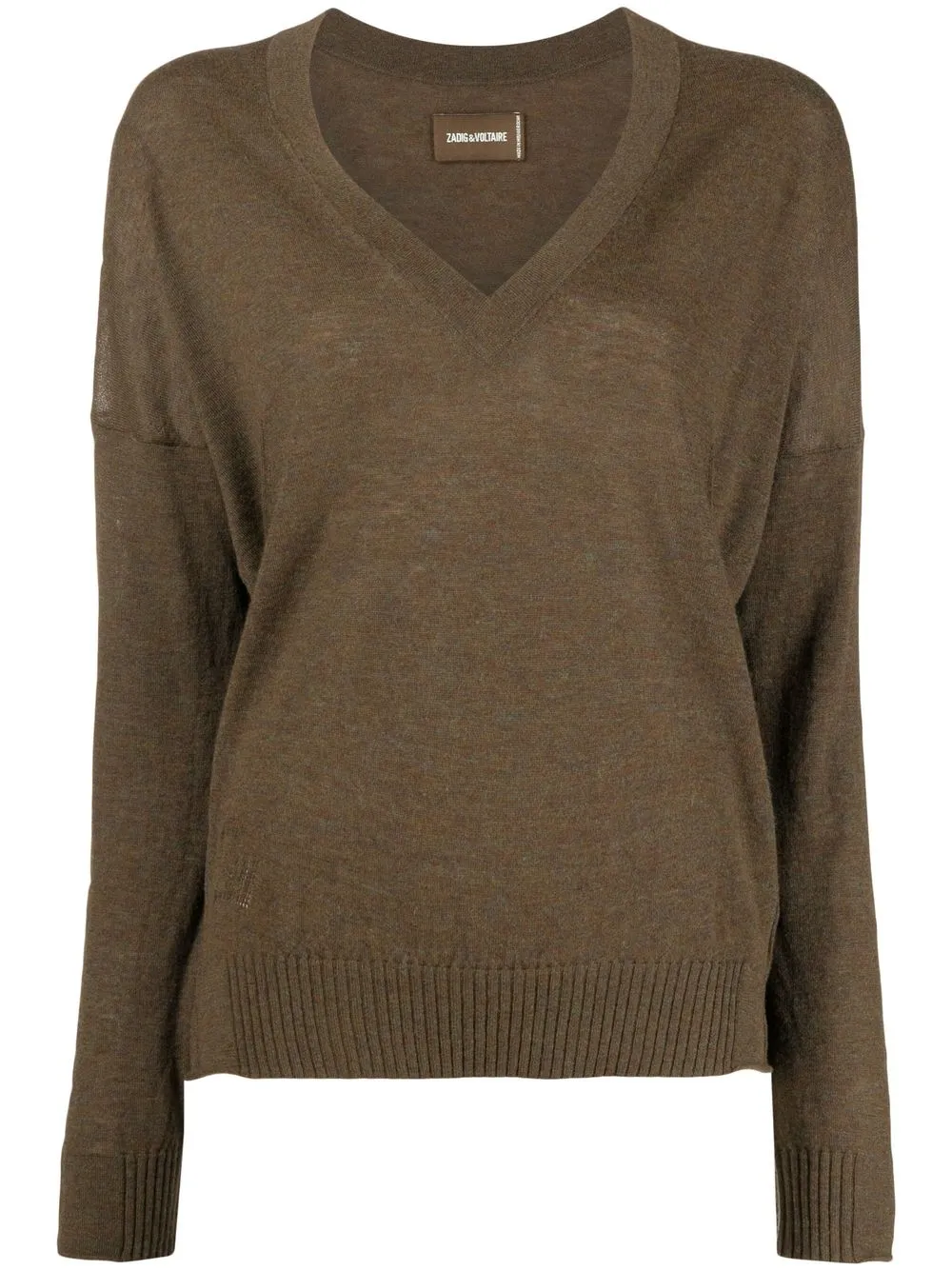 

Zadig&Voltaire logo-embellished cashmere jumper - Green