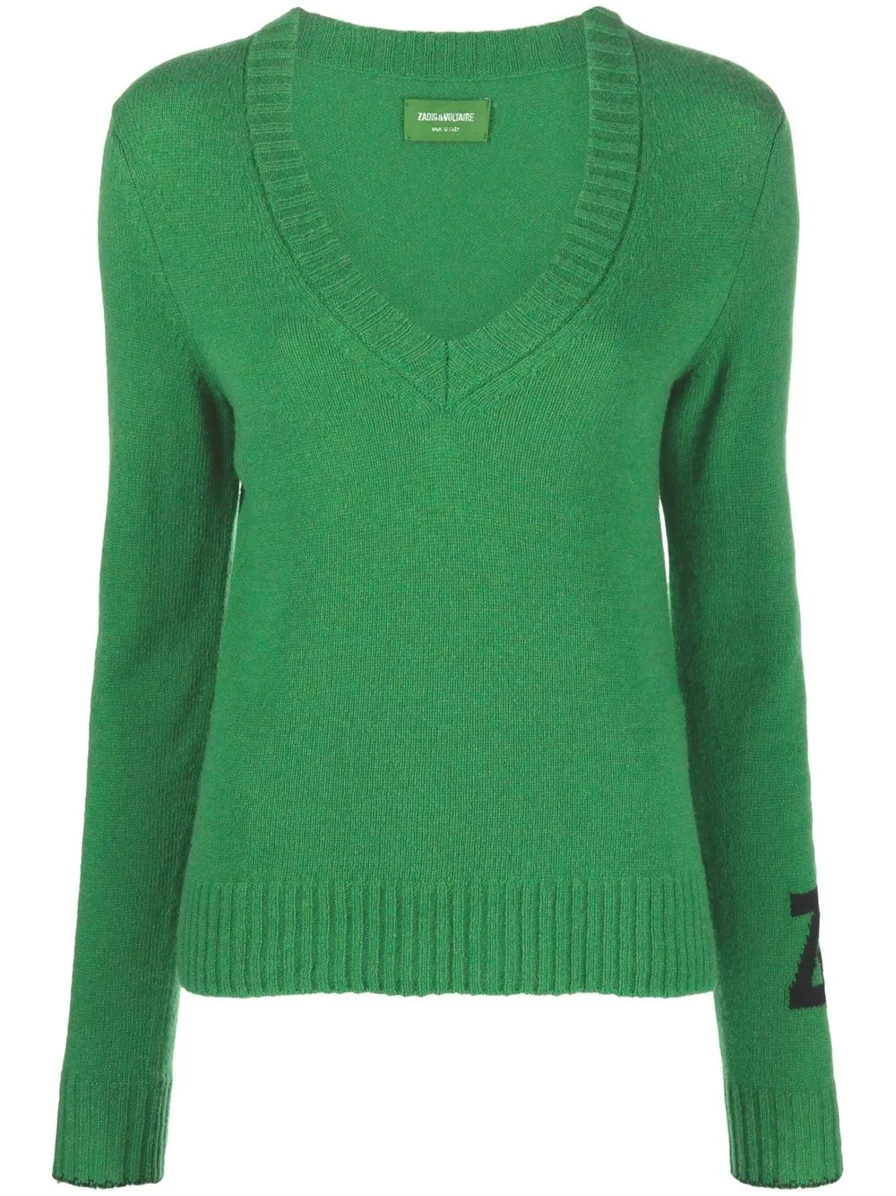 

Zadig&Voltaire top tejido de cachemira con cuello vuelto - Verde