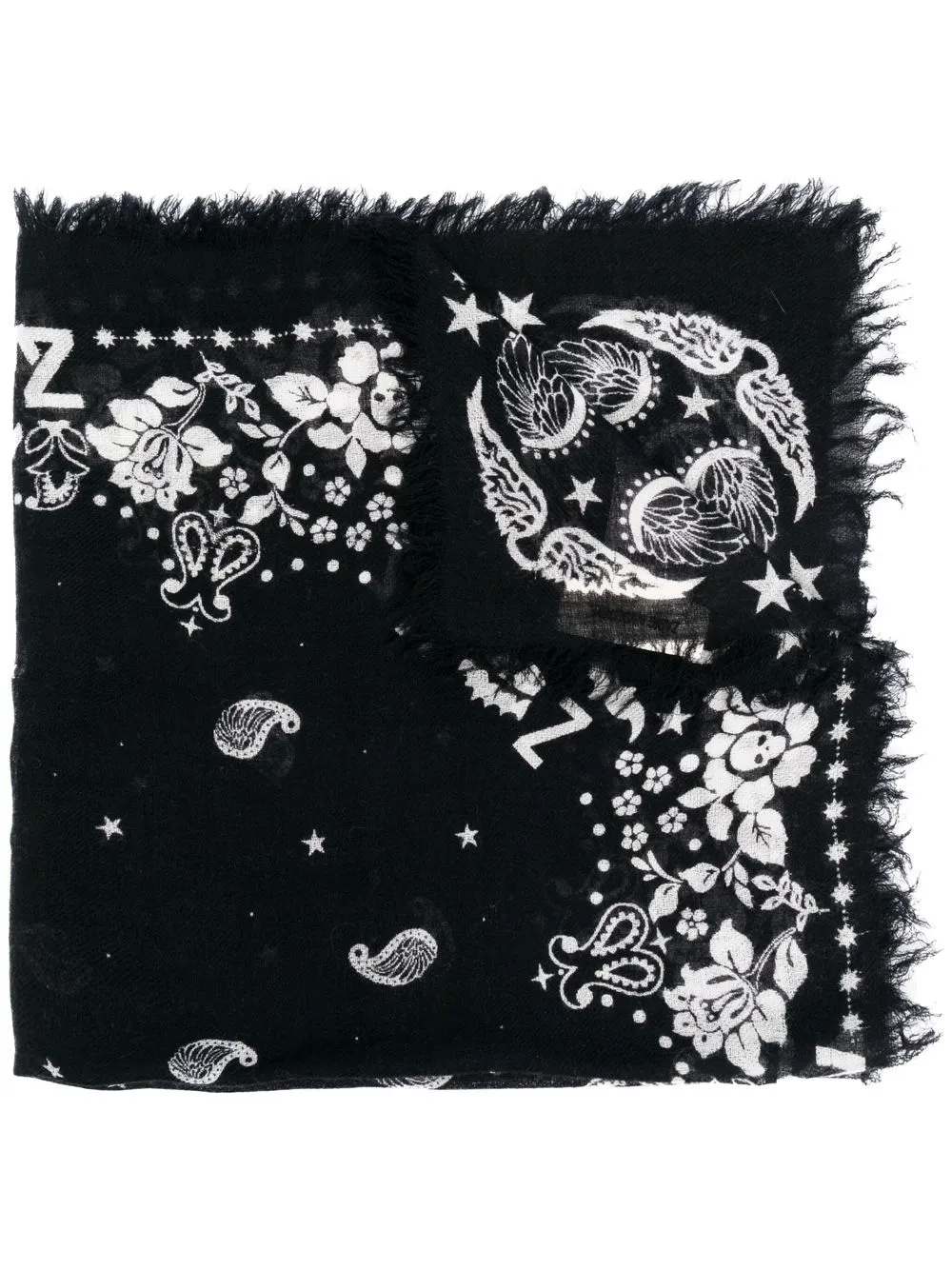 

Zadig&Voltaire Nuage Nano paisley-print bandana - Black