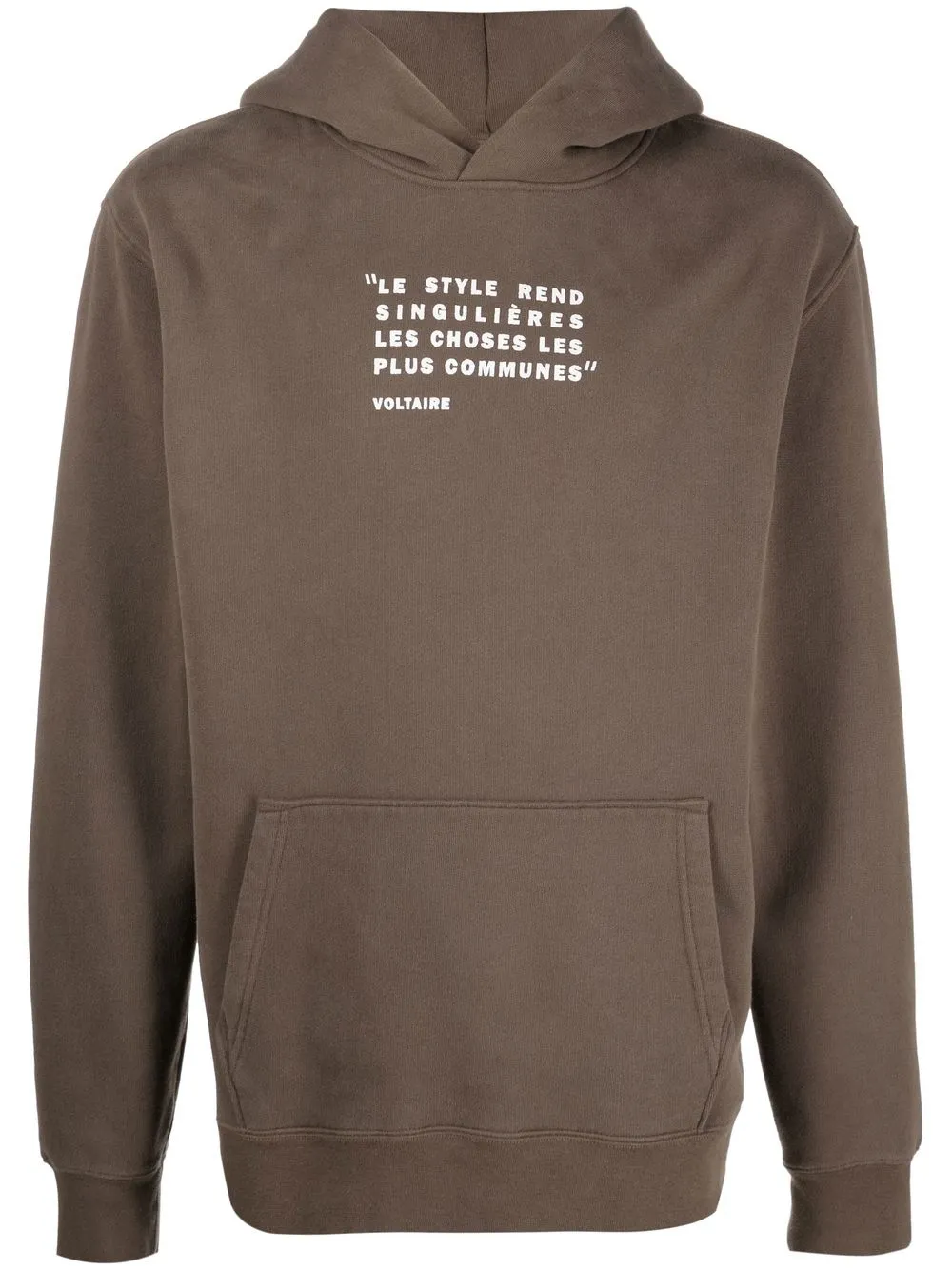 

Zadig&Voltaire graphic-print long-sleeved hoodie - Brown