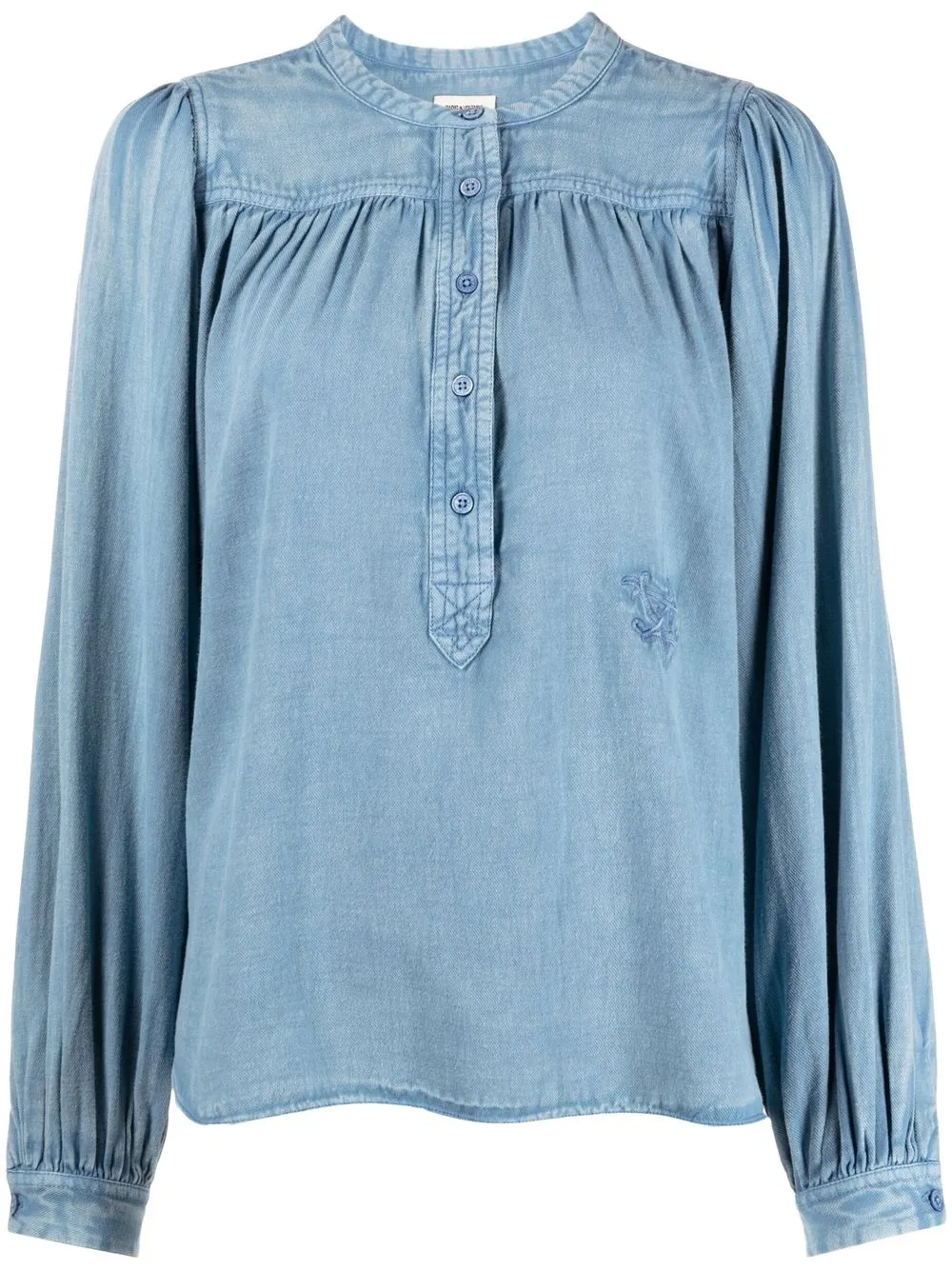 

Zadig&Voltaire blusa fruncida con botones - Azul